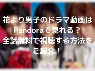 花より男子のドラマ動画はpandoraで見れる 全話無料で視聴する方法をご紹介 Nomakes